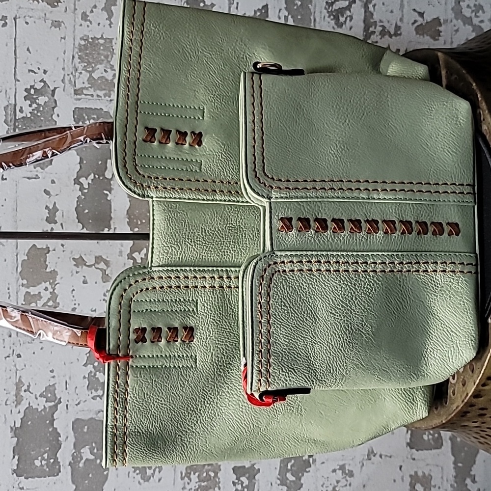 MWC-118GN Top Handle Tote Purse & Small Crossbody